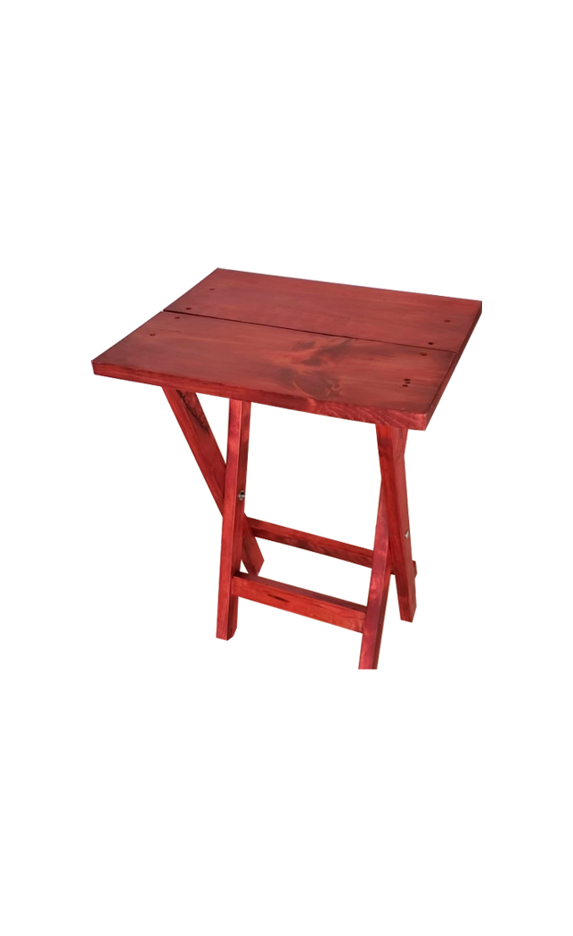 Mesa plegable color rojo