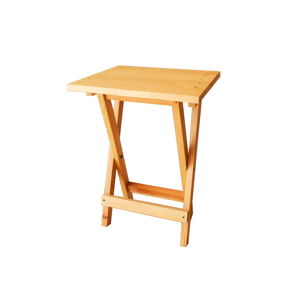 Mesa plegable barniz natural