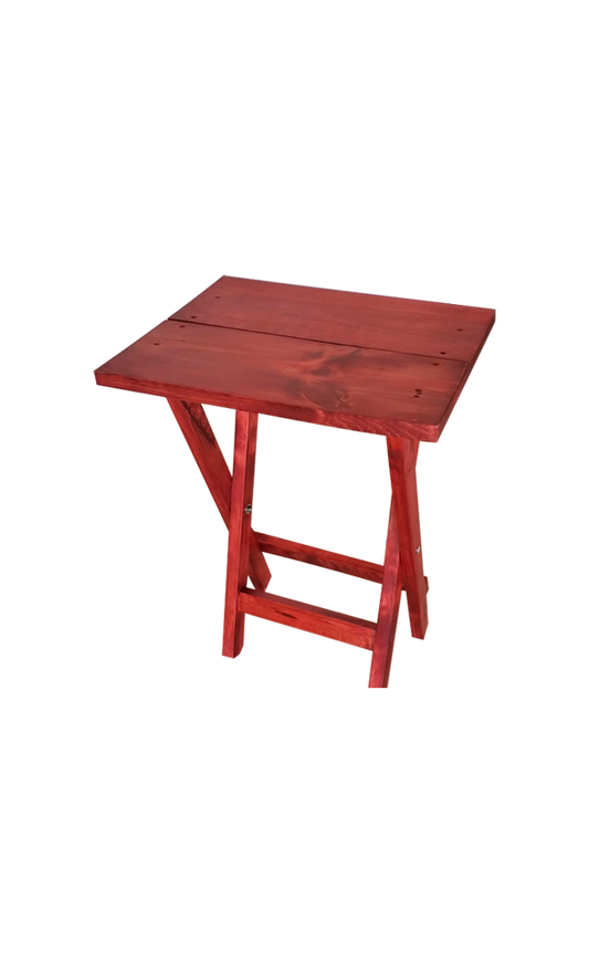 Mesa plegable color rojo
